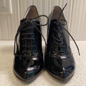 Dolce & Gabbana Designer Classic Stylish Ankle High Heel Patent Leather Boots